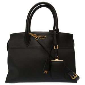 Prada Esplanade Leather Black 2way Handbag Shoulder Bag